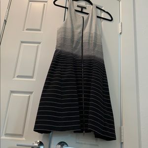 Ombré zip front skater dress